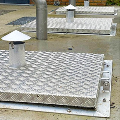 Trappes alu pour station d’épuration de Spontin | MECAWA